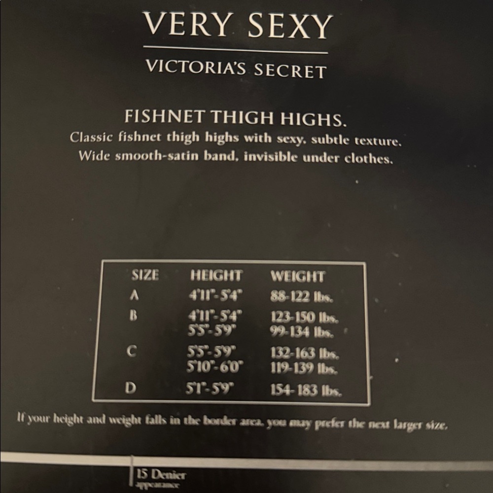 Victoria's Secret Black Fishnet Thigh Highs - Picture 4 of 4